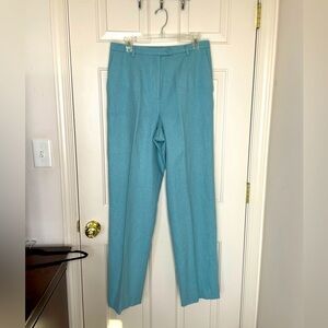 Vintage 90s Pendleton 100% Virgin Wool Teal High Waist Tailored Pants | 8Tall